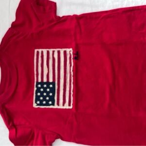 Polo by Ralph Lauren Red Short Sleeve Tee with Flag Design